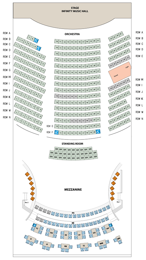 Seating Chart Infinity Hall Hartford