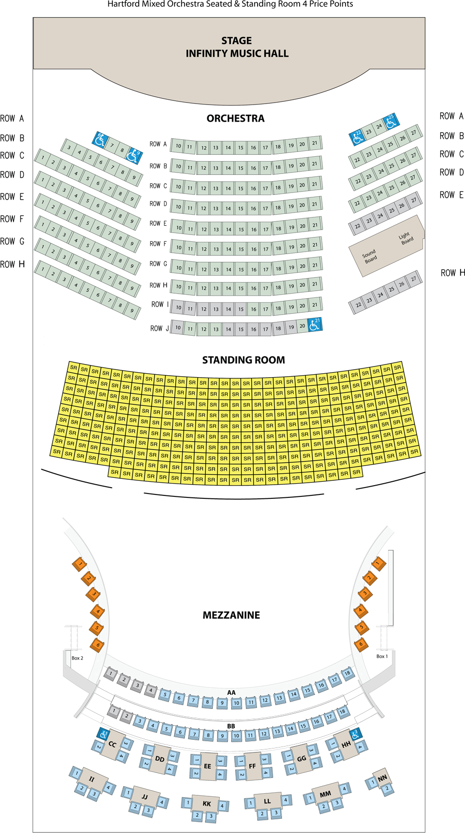 Seating Chart Infinity Hall Hartford