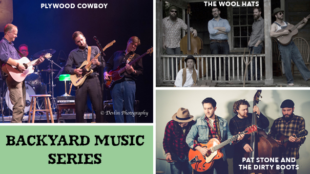 Backyard Music Series: Plywood Cowboy, The Wool Hats and Pat Stone & The Dirty Boots