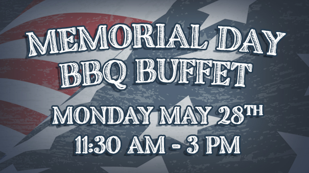 Memorial Day BBQ buffet on the patio