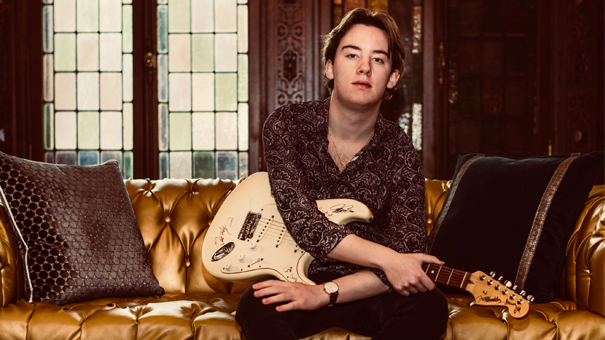 Quinn Sullivan Young blues guitar master claimed by Buddy Guy Clapton Bonamasa as the next blues guitar superstar. in Norfolk CT 6 21 2018 Infinity Music Hall